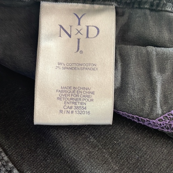 NYDJ slim stretchy black corduroy velvet lift tuck technology leggings size 16‎ - Picture 9 of 14